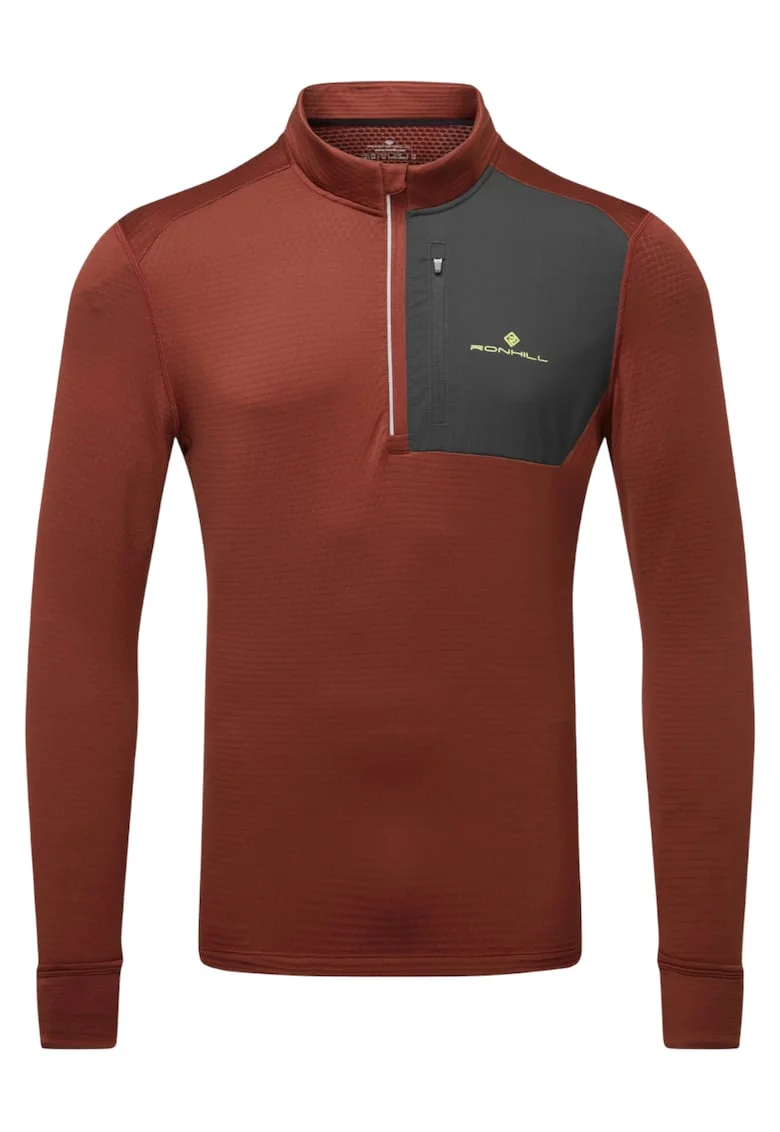 Jacheta alergare barbati  Tech Winter 1/2 Zip FW 2025, Coral