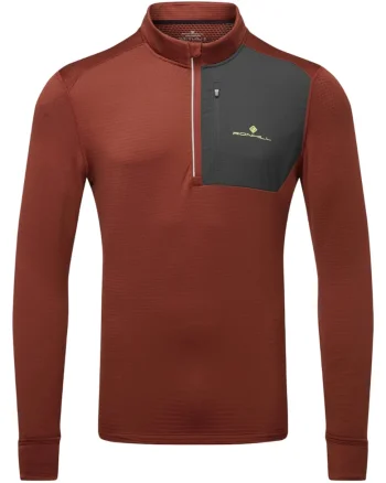 Jacheta alergare barbati  Tech Winter 1/2 Zip FW 2025, Coral