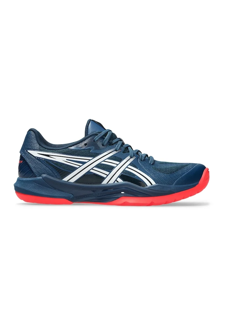 Pantofi cu logo pentru fitness Stronger Powerbreak, Alb/Albastru/Bleumarin