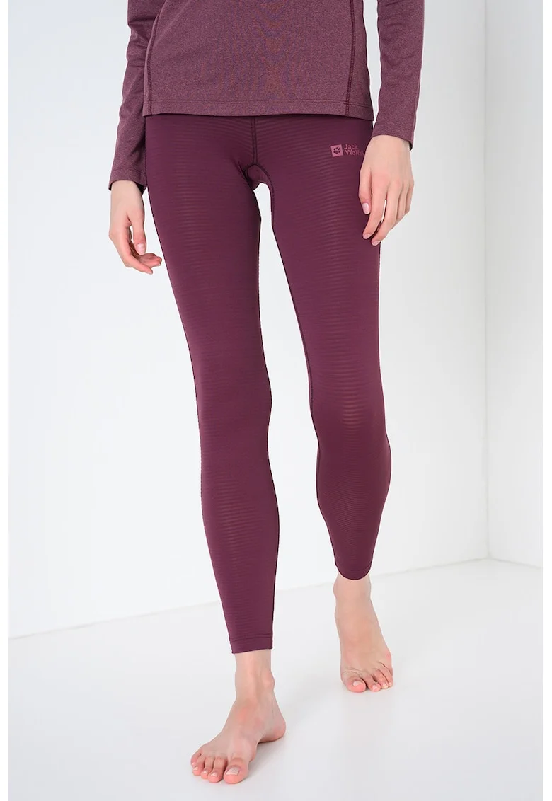 Colanti termici cu talie medie pentru ski Infinite Warm, Violet pruna
