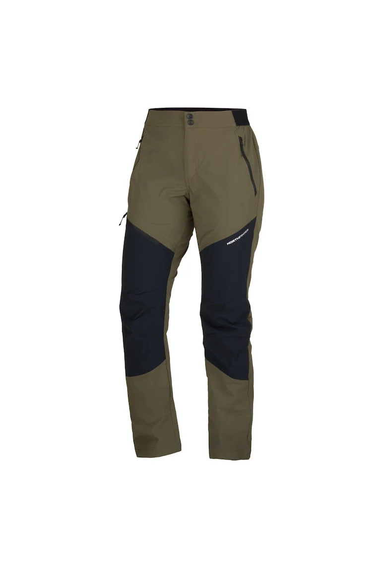 Pantaloni stretch si usori de trekking pentru barbati Fiorenzo manual, Verde/Negru