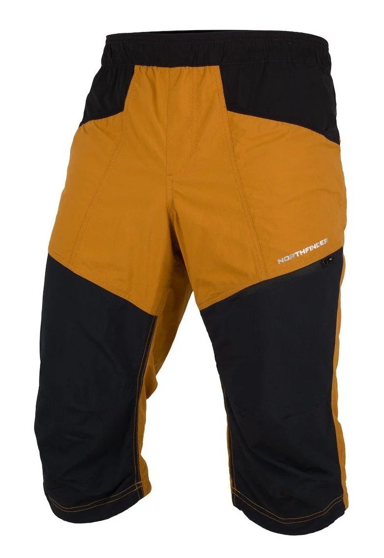 Pantaloni scurti trekking barbati  Artur, Negru/Portocaliu