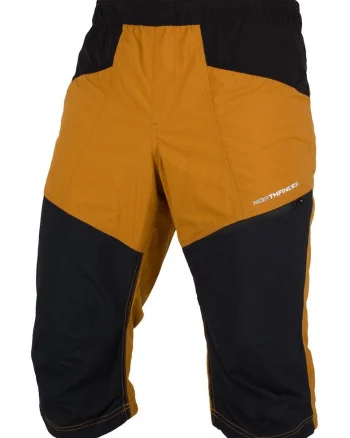 Pantaloni scurti trekking barbati  Artur, Negru/Portocaliu