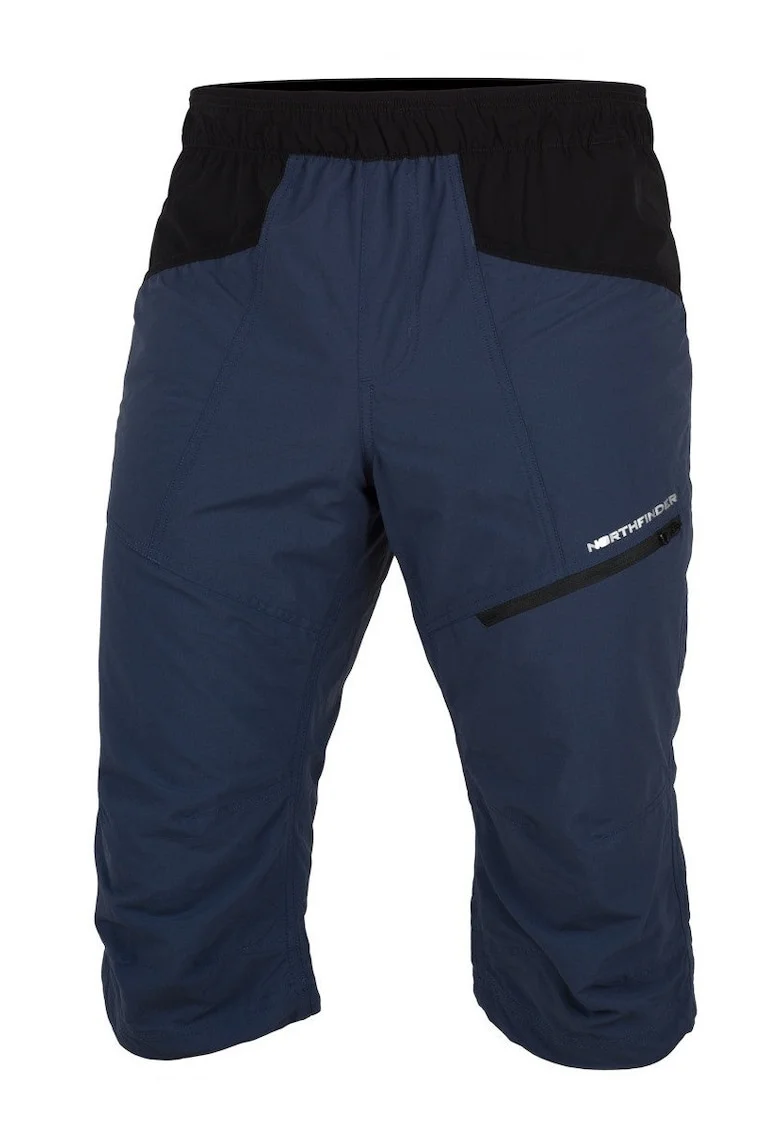 Pantaloni scurti trekking barbati  Artur, Negru/Bleumarin