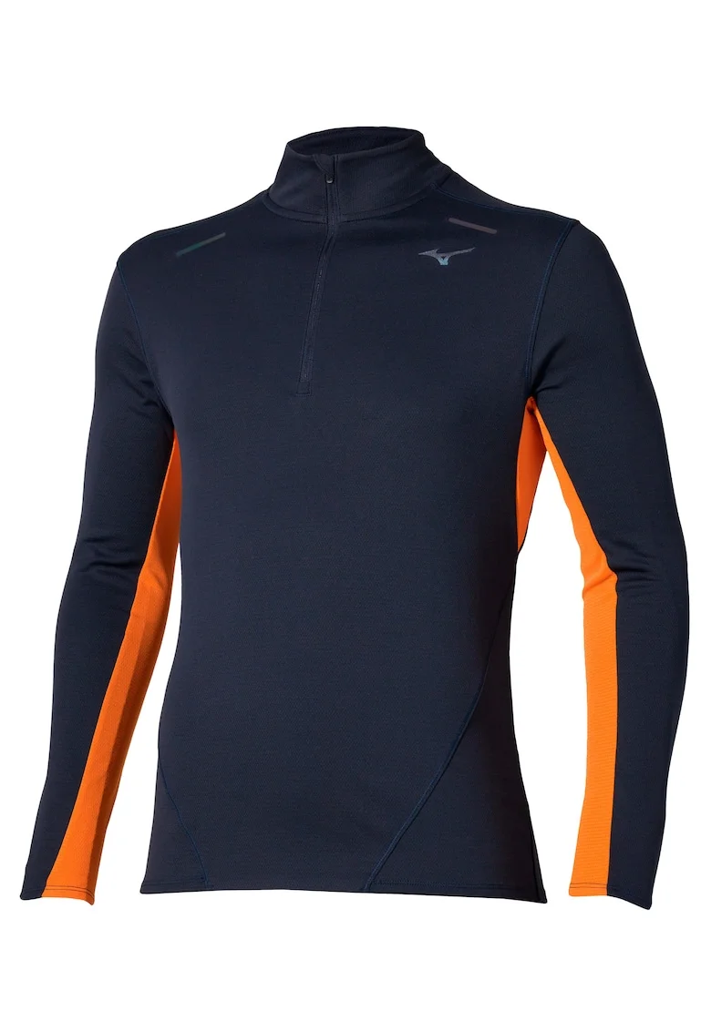 Bluza alergare barbati  Tech Thermal Charge Half-Zip FW 2025, Portocaliu/Bleumarin