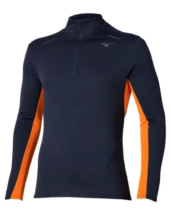 Bluza alergare barbati  Tech Thermal Charge Half-Zip FW 2025, Portocaliu/Bleumarin