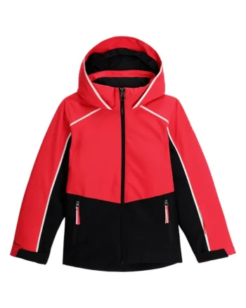 Jacheta schi copii  Conquer, impermeabila 10k/10k, izolatie 120g, negru/rosu,