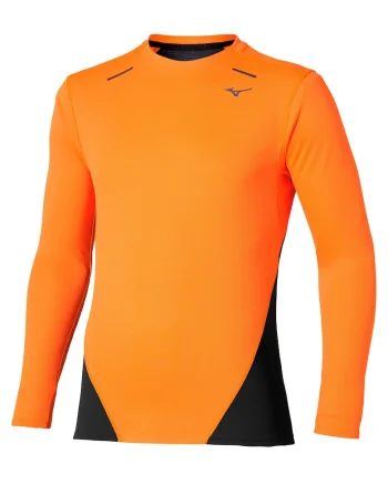Bluza alergare barbati  Tech Thermal Charge FW 2025, Negru/Portocaliu