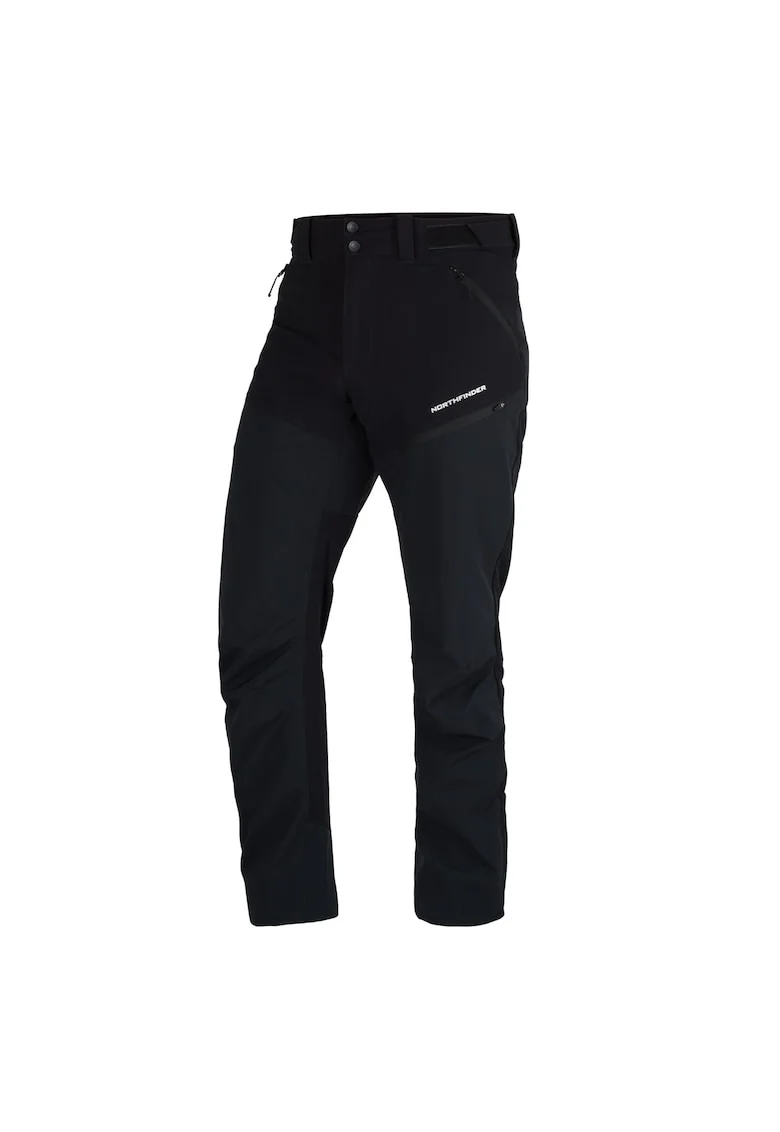 Pantaloni hibrizi de trekking softshell 3L 5K/5K pentru barbati Fiero, Negru
