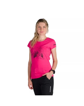 Tricou outdoor bumbac organic femei Sabrina, Roz