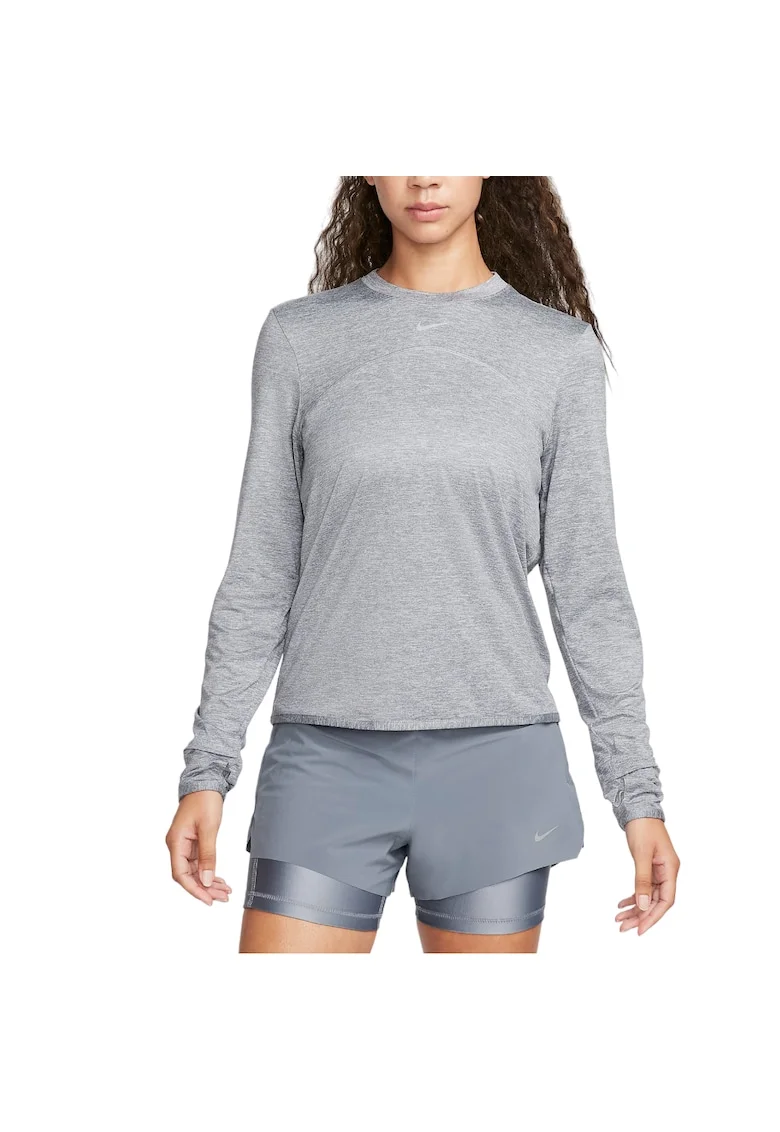 Bluza alergare dama  Dri-FIT Swift UV FW 2024-Gri-