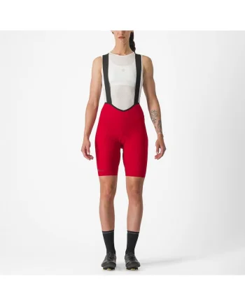 Pantaloni scurti cu bretele  Espresso W DT, de dama, Rosu