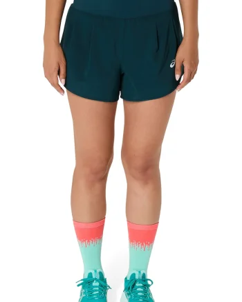 Pantaloni scurti cu snururi, pentru alergare Road 3.5IN, Verde englez