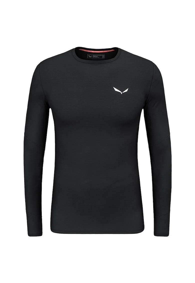 Bluza merino barbati  Cristallo Warm Alpine FW 2025, Negru