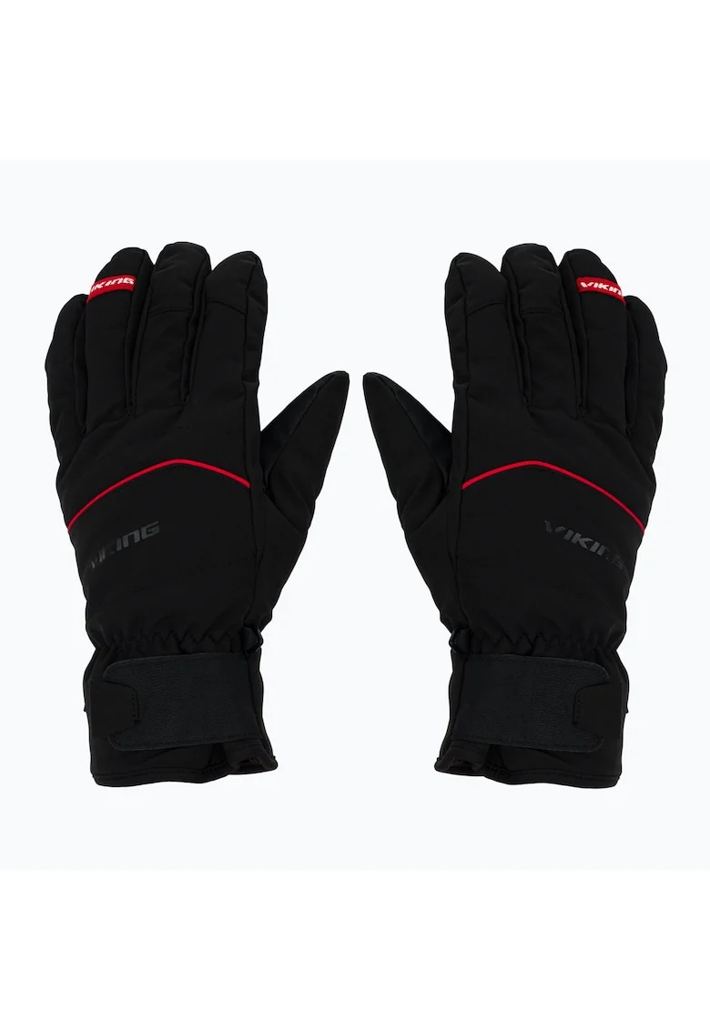 Manusi de ski pentru barbati,  Solven Ski, Poliester, Negru/Rosu,