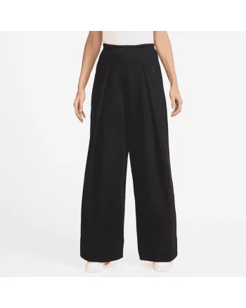 Pantaloni  W NSW TCH FLC HR PLT PANT WIDE-FV8052-010