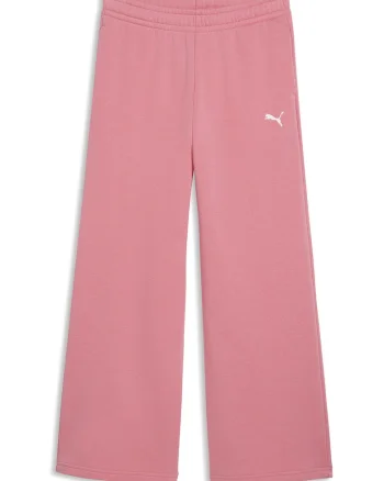 Pantaloni de trening ampli cu snur in talie, Roz