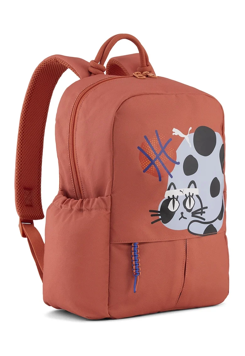 Rucsac mic cu imprimeu grafic ESSENTIALS, Negru/Portocaliu persan/Albastru glaciar