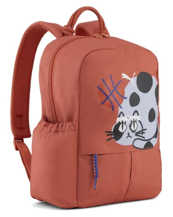 Rucsac mic cu imprimeu grafic ESSENTIALS, Negru/Portocaliu persan/Albastru glaciar