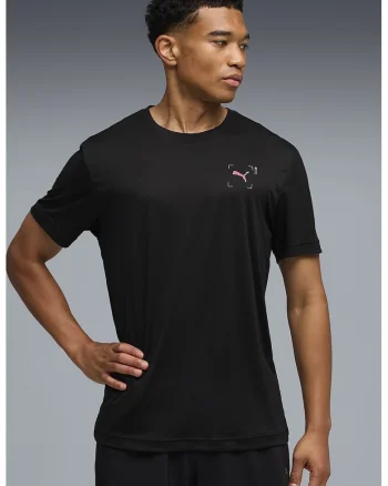 Tricou cu imprimeu pe spate pentru aleragre Illustration Graphic Tee, Negru/Roz aprins