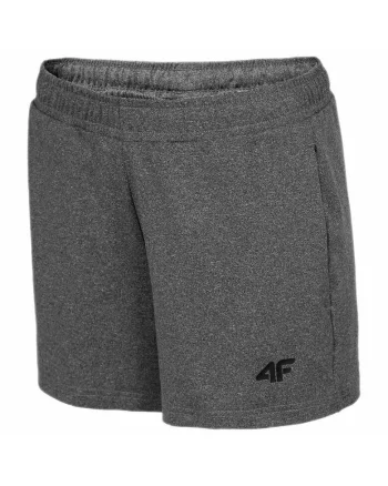 Pantaloni scurti sport dama H4L22-SKDF350,  Poliester/Elastan, Gri,