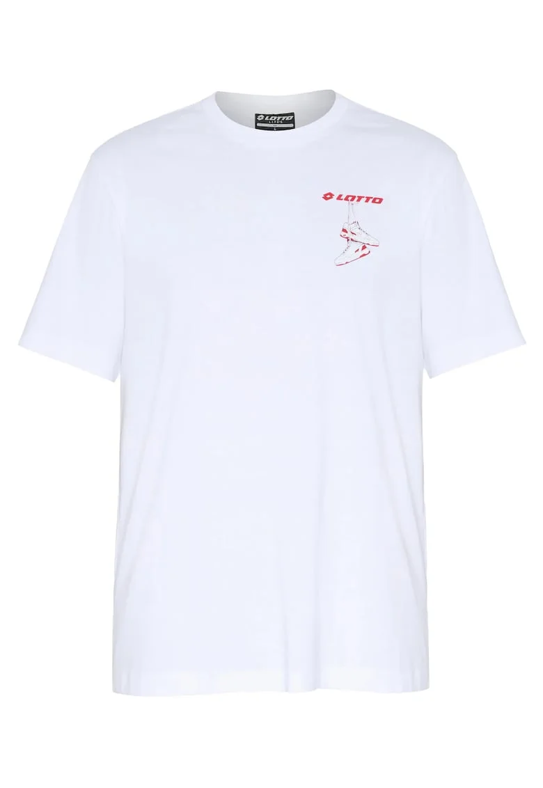 Tricou sport barbati  alb, bumbac, croiala regular, maneci scurte,
