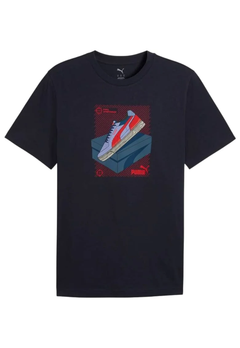 Tricou  Graphic Sneaker 62186, Albastru inchis