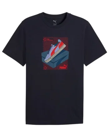 Tricou  Graphic Sneaker 62186, Albastru inchis