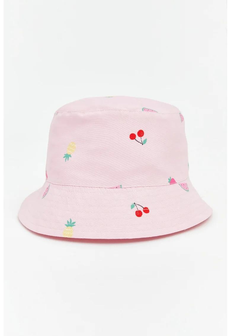 Palarie bucket cu fructe, Roz deschis