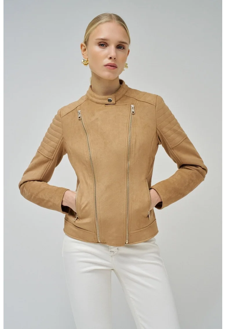 Jacheta biker cu fermoare Moto