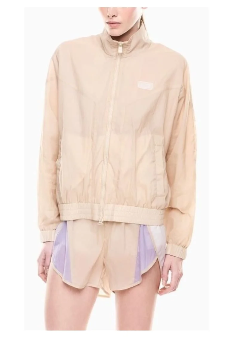 Jacheta dama TRAIN CONTEMPORARY SPORT W JACKET,  Poliester, Crem, Crem