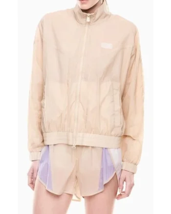 Jacheta dama TRAIN CONTEMPORARY SPORT W JACKET,  Poliester, Crem, Crem