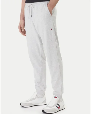 Pantaloni de trening din amestec de bumbac cu buzunare si snur in talie