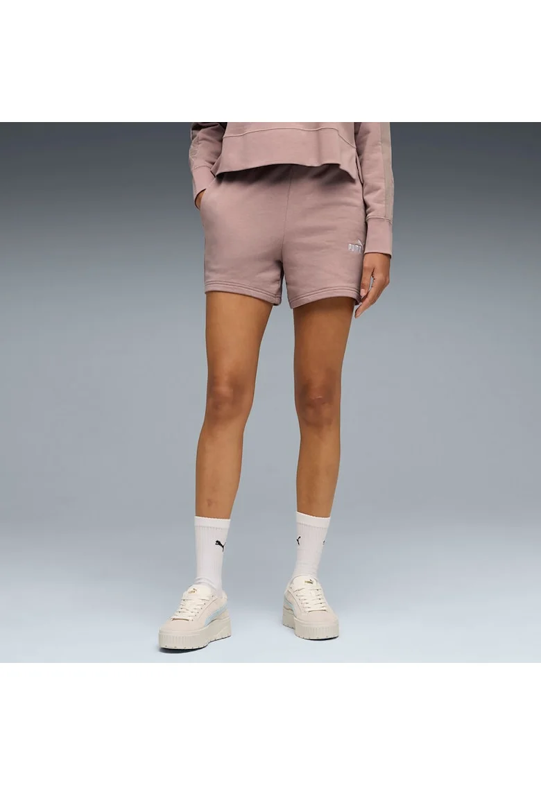 Pantaloni scurti sport dama,  talie inalta, violet,