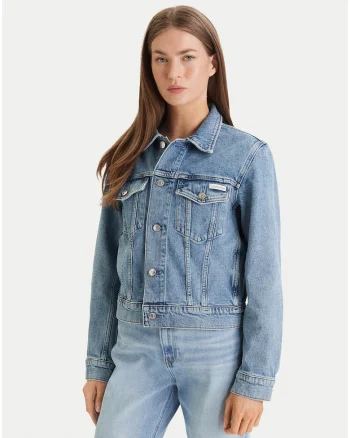 Jacheta din denim cu buzunare