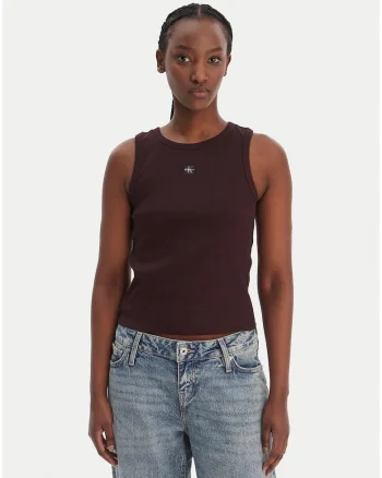 Top slim din amestec de bumbac,
