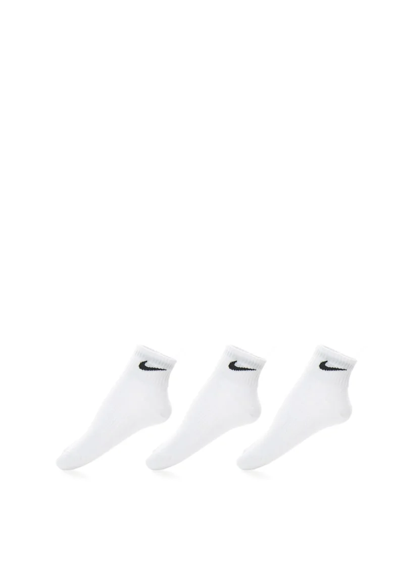 Set de sosete din material usor - 3 perechi, Unisex, Alb