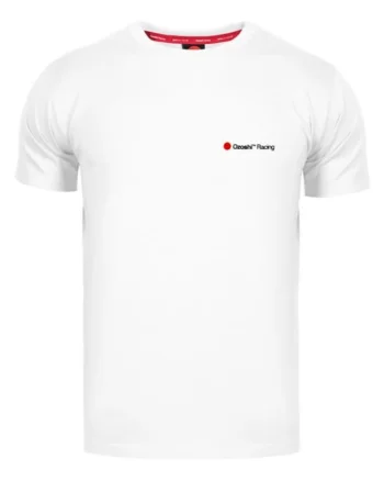 Tricou  bumbac, alb, lungime maneca scurta