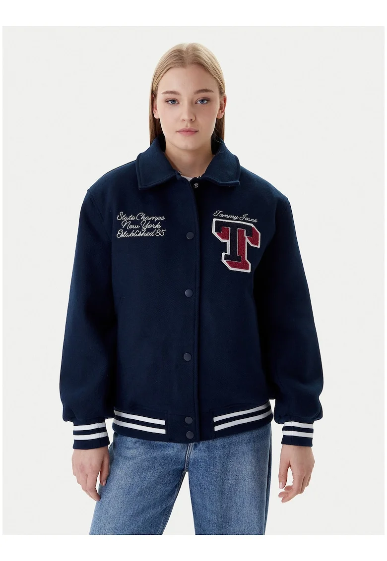 Geaca bomber cu logo regular fit