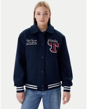 Geaca bomber cu logo regular fit