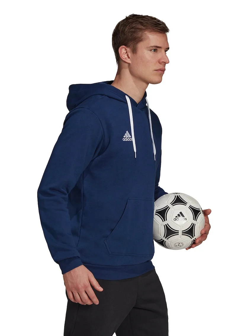 Hanorac regular fit cu buzunar kangaroo pentru fotbal Entrada, Albastru inchis