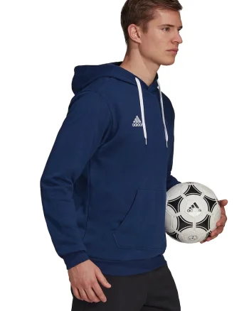 Hanorac regular fit cu buzunar kangaroo pentru fotbal Entrada, Albastru inchis
