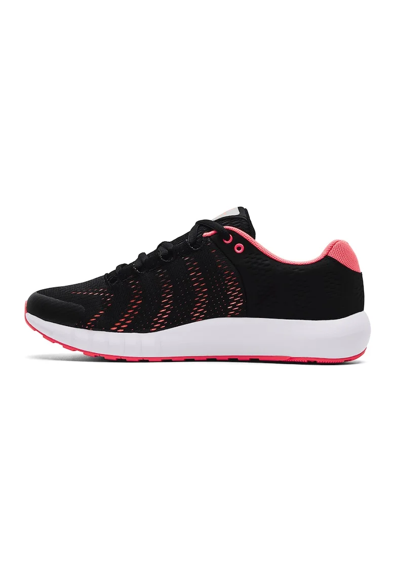 Pantofi cu insertii de plasa pentru alergare Micro G® Pursuit, Alb/Negru/Roz somon
