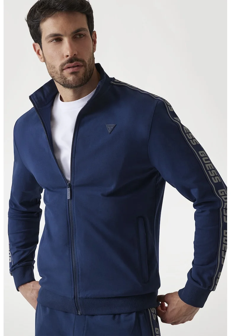 Bluza cu fermoar, pentru antrenament, Albastru inchis