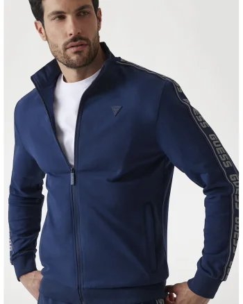 Bluza cu fermoar, pentru antrenament, Albastru inchis
