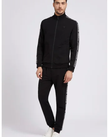 Bluza cu fermoar, pentru antrenament, Negru