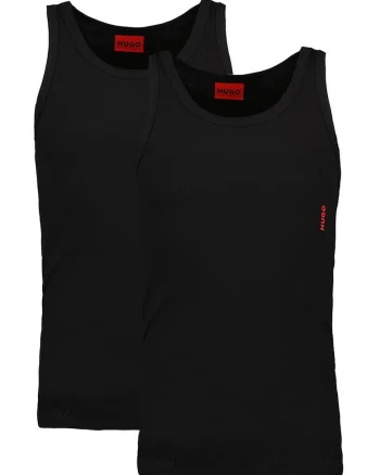Set de topuri de casa cu striatii - 2 piese, Negru