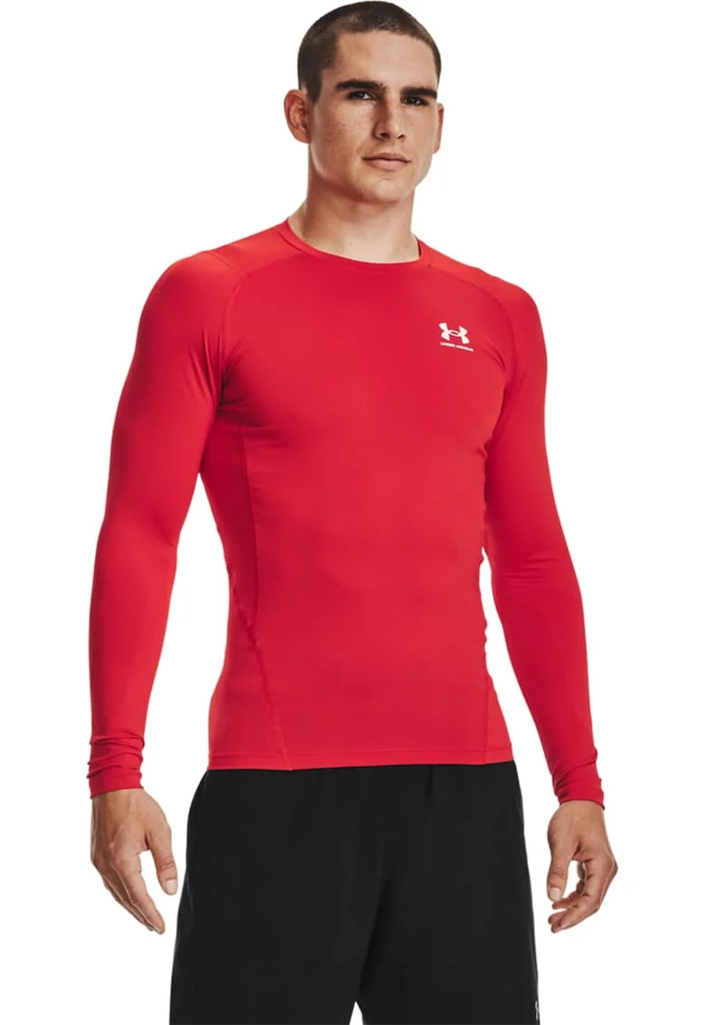 Bluza de compresie pentru fitness HeatGear®, Rosu