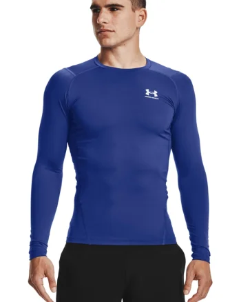 Bluza de compresie pentru fitness HeatGear®, Albastru royal