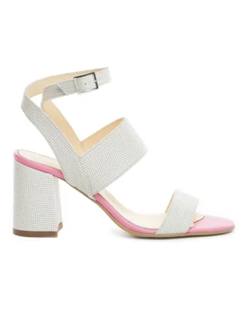 Sandale piele toc gros New Look White